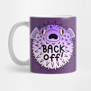 Back off! Purple Puffer Fish Mug